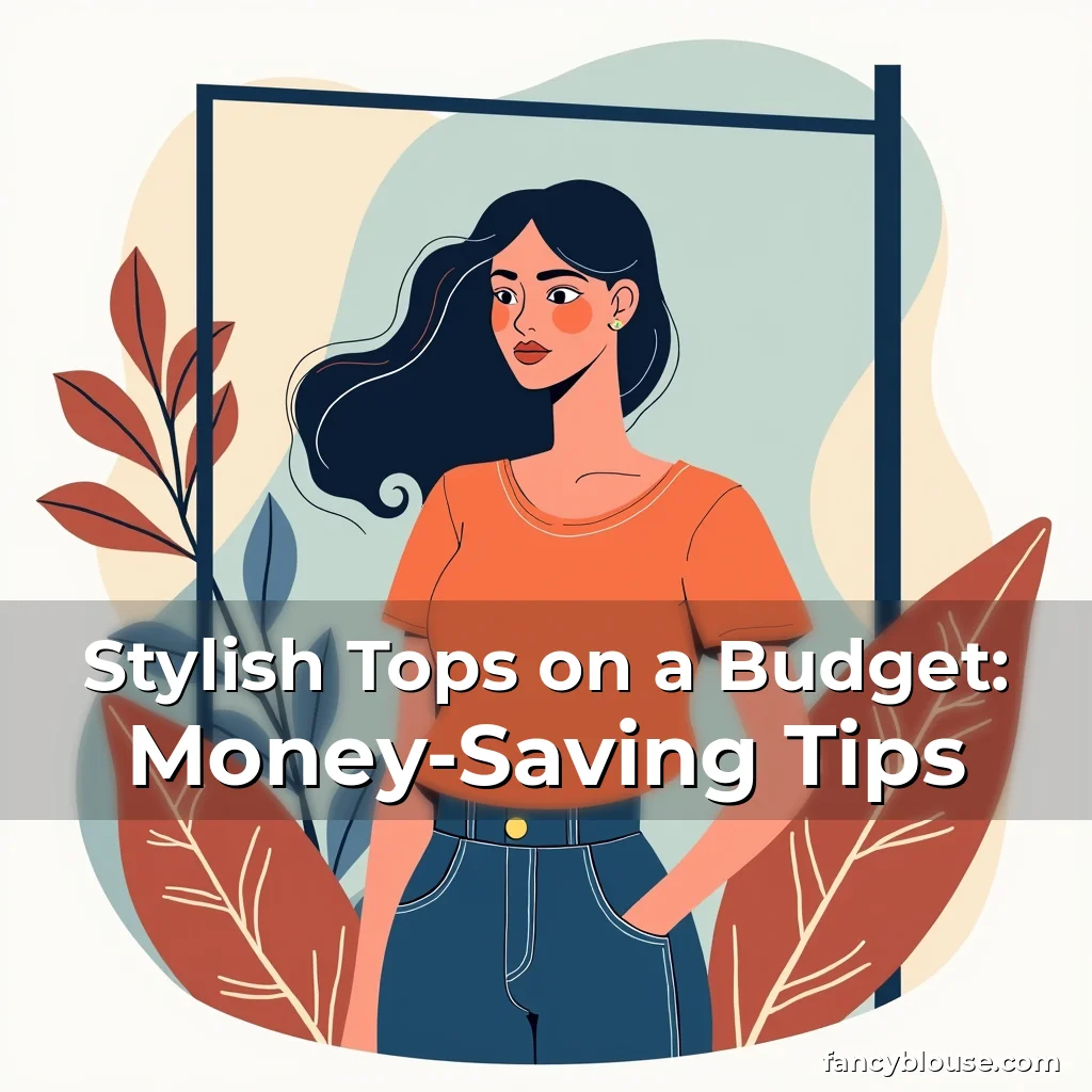 Artistic representation for Stylish Tops on a Budget: Money-Saving Tips
